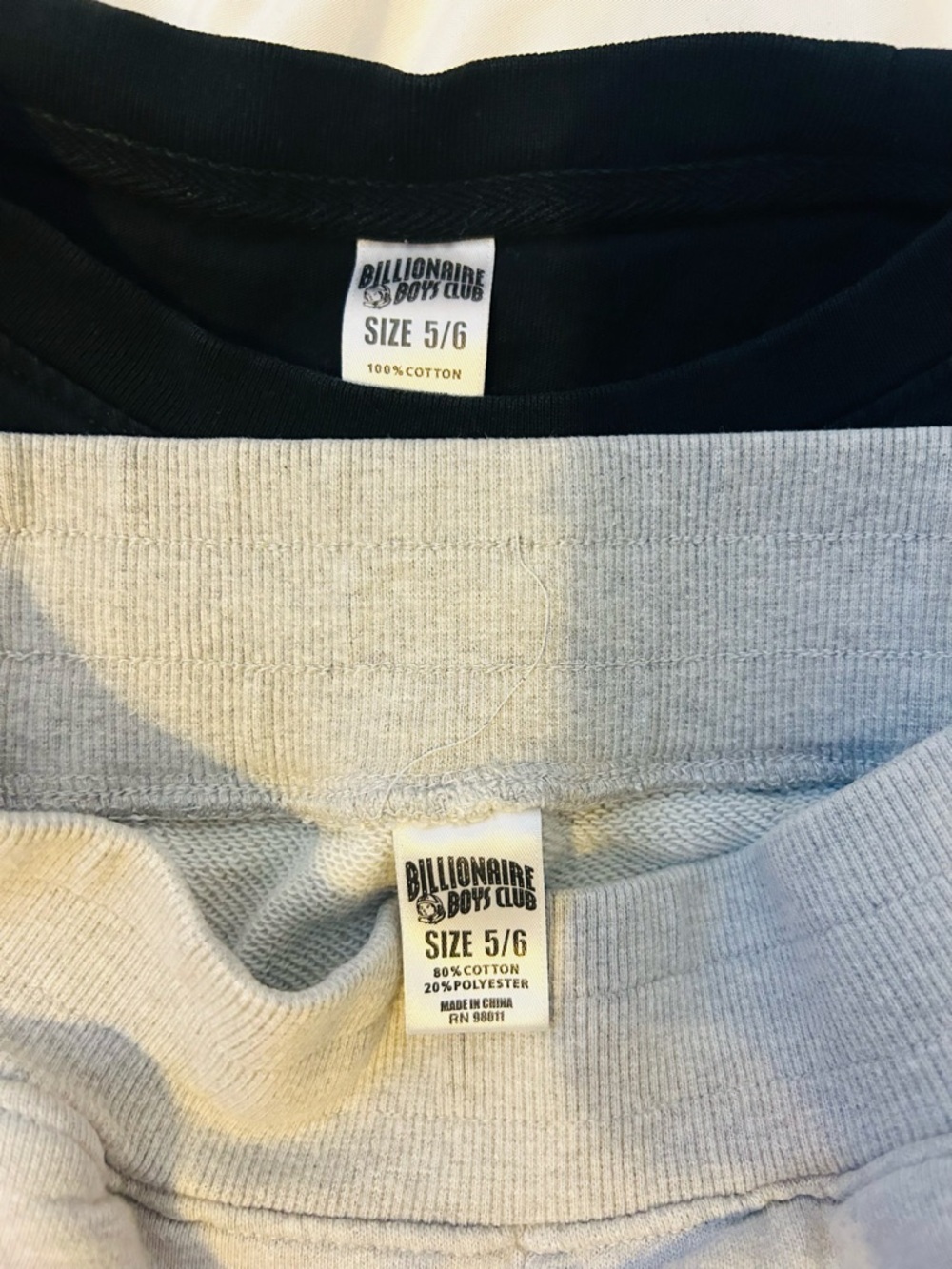 Billionaire Boys Club Two-Tone Crewneck Sweater in Black and Light Gray